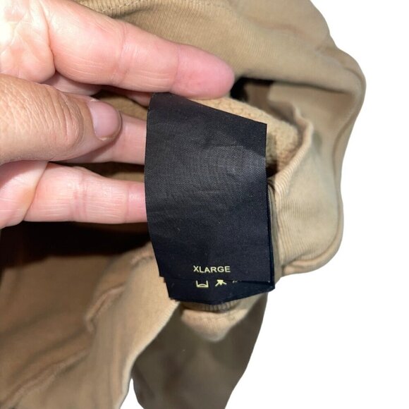 Fear of God Mens Hoodie Size XL Tan Fleece Pockets Pullover Pure Cotton USA - Picture 10 of 10